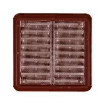 Rama aerisire Haco, acoperita cu plasa, 15 x 15 cm, maro